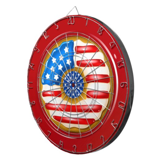 Patriotic Donut Dartboard Dartbord (Voorkant Rechts)