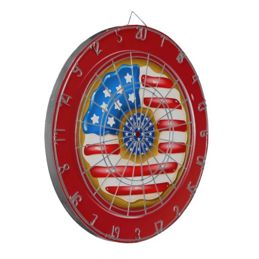 Patriotic Donut Dartboard Dartbord (Voorkant Links)