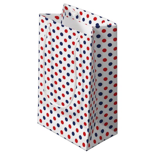 Patriotic Dots Gift Bag Klein Cadeauzakje (Voorkant Gekanteld)
