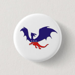 Patriotic Dragon Button