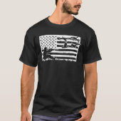 Patriotic Duck Hunting Waterfowl American Flag Duc T-shirt (Voorkant)