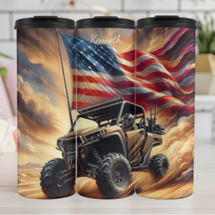 Patriotic Dune Rider: Amerikaanse vrijheid Thermosbeker