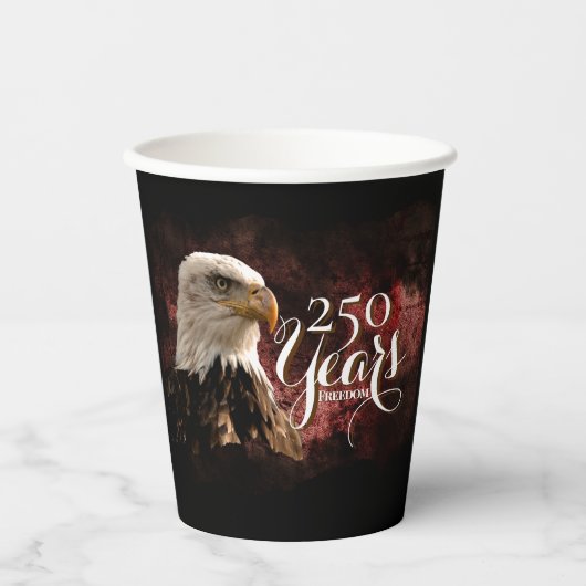 Patriotic Eagle 250 Years Paper cup Papieren Bekers (Voorkant)