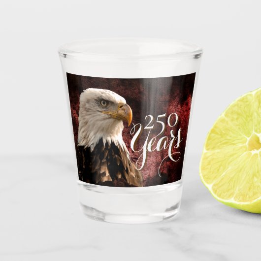 Patriotic Eagle 250 Years Shot glass Glas (Voorkant)