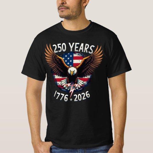 Patriotic Eagle 250th Anniversary 1776-2026 T-shirt (Voorkant)