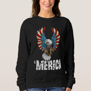 Patriotic Eagle 4 juli Amerikaanse vlag Mannen Trui
