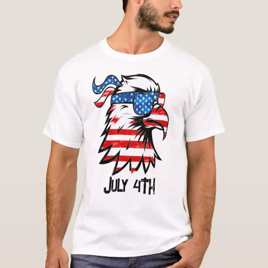 Patriotic Eagle 4 juli - Ontwerp T-shirt (Voorkant)