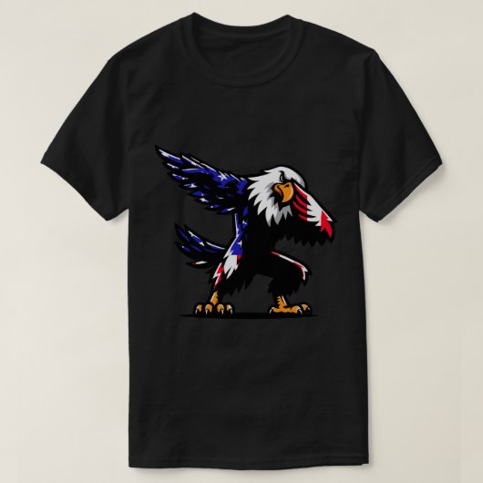 Patriotic Eagle 4th of July Verenigde Staten Vieri T-shirt (Design voorkant)
