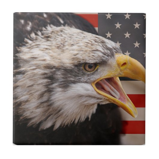 Patriotic Eagle Afbeelding Tile Tegeltje (Voorkant)