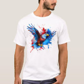 Patriotic Eagle American 4 juli T-shirt (Voorkant)