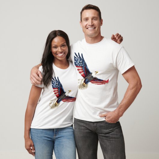 Patriotic Eagle Amerikaanse vlag T-shirt (Unisex)