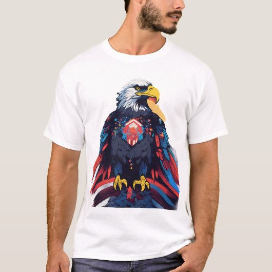 Patriotic Eagle Art T-shirt (Voorkant)