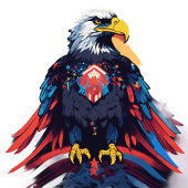 Patriotic Eagle Art T-shirt