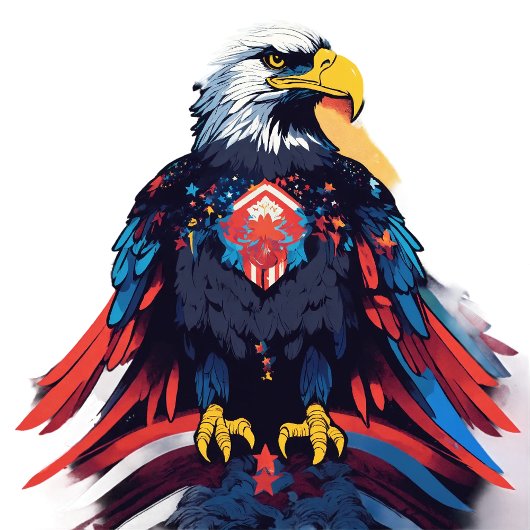 Patriotic Eagle Art T-shirt