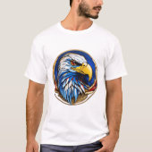Patriotic Eagle Emblem Design, T-shirt (Voorkant)
