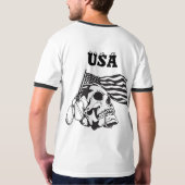 Patriotic Eagle Emblem T-shirt met Amerikaanse vla (Achterkant volledig)