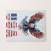 Patriotic Eagle en USA Puzzel (Horizontaal)