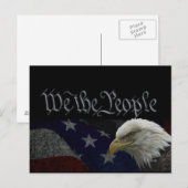 Patriotic Eagle & Flag Briefkaart (Voorkant / Achterkant)