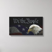 Patriotic Eagle & Flag Canvas Afdruk (Voorkant)
