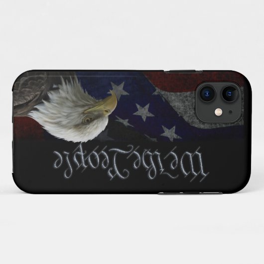 Patriotic Eagle & Flag Case-Mate iPhone Case (Achterkant (horizontaal))