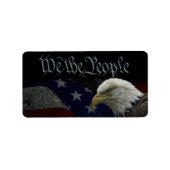 Patriotic Eagle & Flag Etiket (Voorkant)