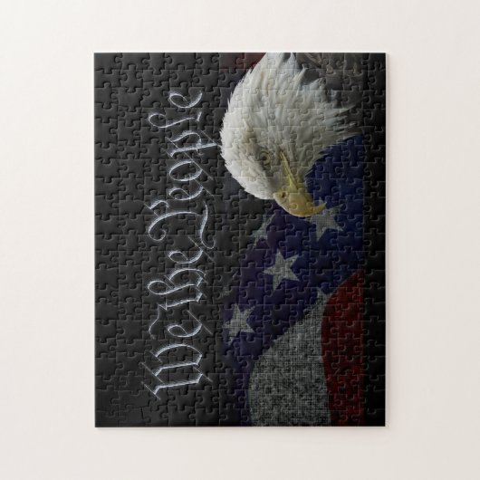 Patriotic Eagle & Flag Legpuzzel (Verticaal)
