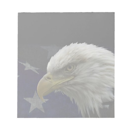 Patriotic Eagle & Flag Notitieblok (Voorkant)
