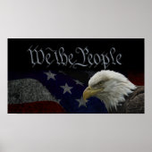 Patriotic Eagle & Flag Poster (Voorkant)