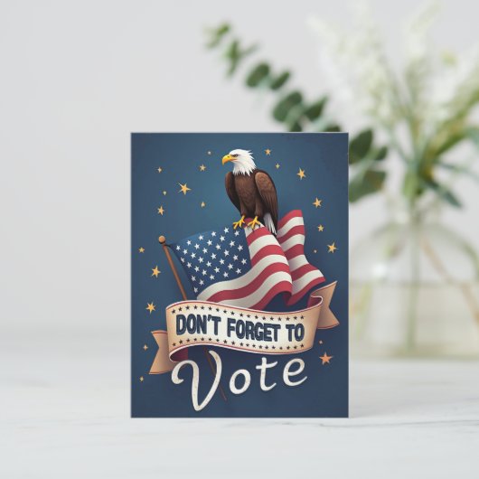 Patriotic Eagle Flag Vote Briefkaart (Staand voorkant)