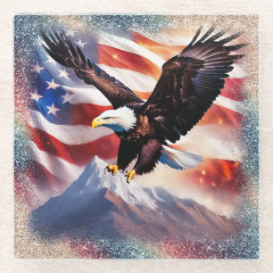 Patriotic Eagle Glass Onderzetter