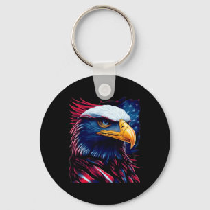 Patriotic Eagle Head - 4 juli Onafhankelijkheidsda Sleutelhanger