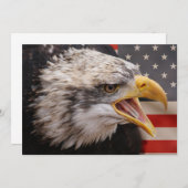 Patriotic Eagle Invitation Kaart (Voorkant / Achterkant)