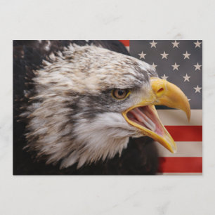 Patriotic Eagle Invitation Kaart