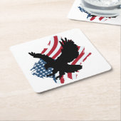 Patriotic Eagle Kartonnen Onderzetters (Schuin)
