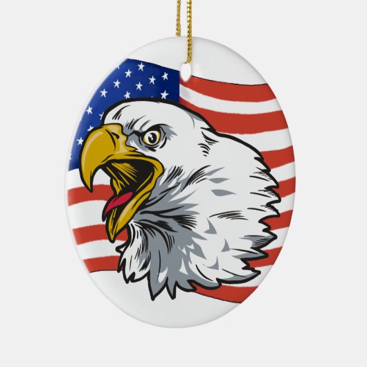 Patriotic Eagle Keramisch Ornament (Rechts)