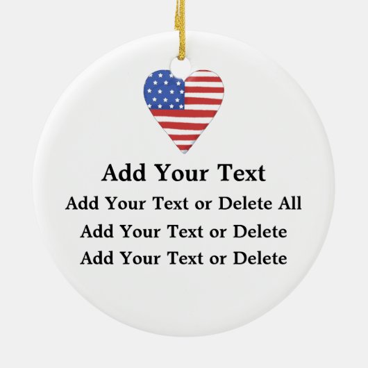 Patriotic Eagle Keramisch Ornament (Achterkant)