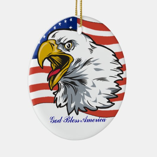 Patriotic Eagle Keramisch Ornament (Rechts)