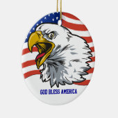 Patriotic Eagle Keramisch Ornament (Rechts)