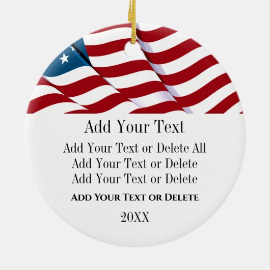 Patriotic Eagle Keramisch Ornament (Achterkant)