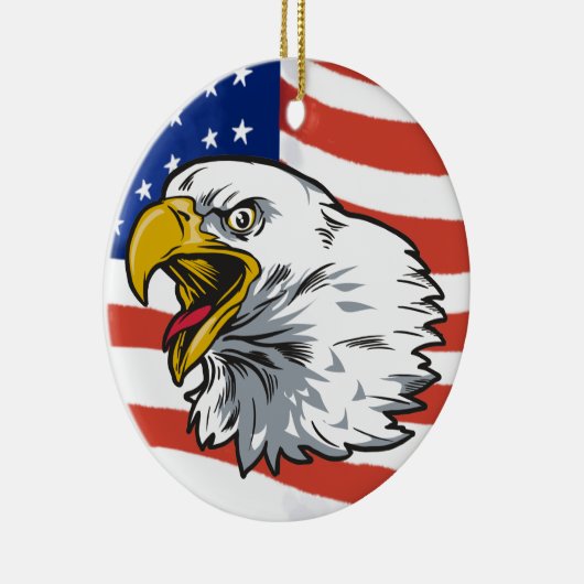 Patriotic Eagle Keramisch Ornament (Rechts)