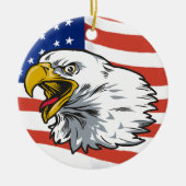 Patriotic Eagle Keramisch Ornament (Voorkant)
