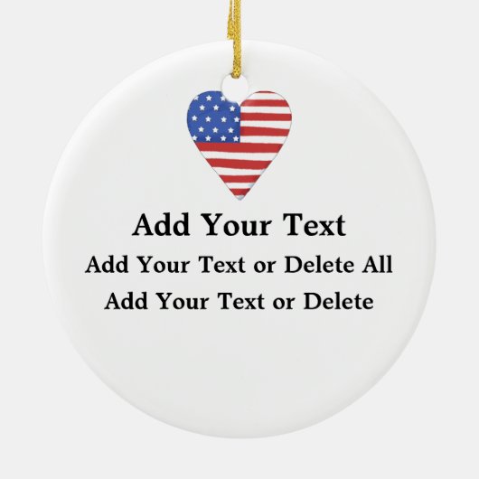 Patriotic Eagle Keramisch Ornament (Achterkant)