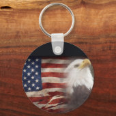 Patriotic Eagle Keychain – American Freedom Gift (Voorkant)