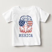 Patriotic Eagle Merica 4th of July American Flag T (Voorkant)
