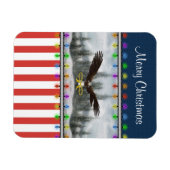 Patriotic Eagle Merry Kerstplein Magnet Magneet (Horizontaal)