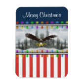 Patriotic Eagle Merry Kerstplein Magnet Magneet (Verticaal)