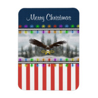 Patriotic Eagle Merry Kerstplein Magnet