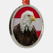 Patriotic Eagle Metalen Ornament (Rechts)