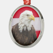 Patriotic Eagle Metalen Ornament (Links)
