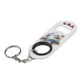 Patriotic Eagle Mini Flessenopener (Voorkant Gekanteld)